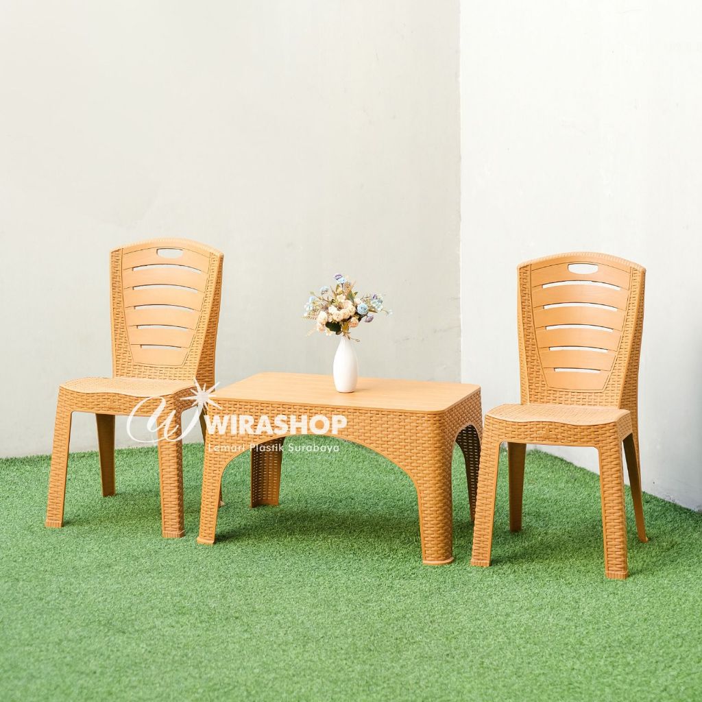 Kursi Plastik Rotan OL 203 Olymplast (Kursi Saja) Olymplast