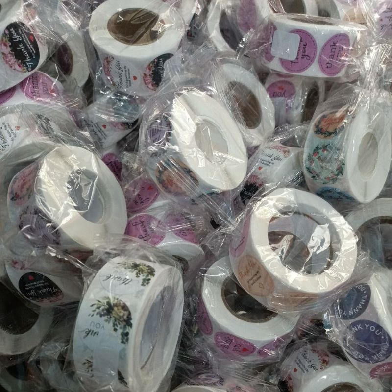 

500 STICKER LABEL STIKER THANK YOU