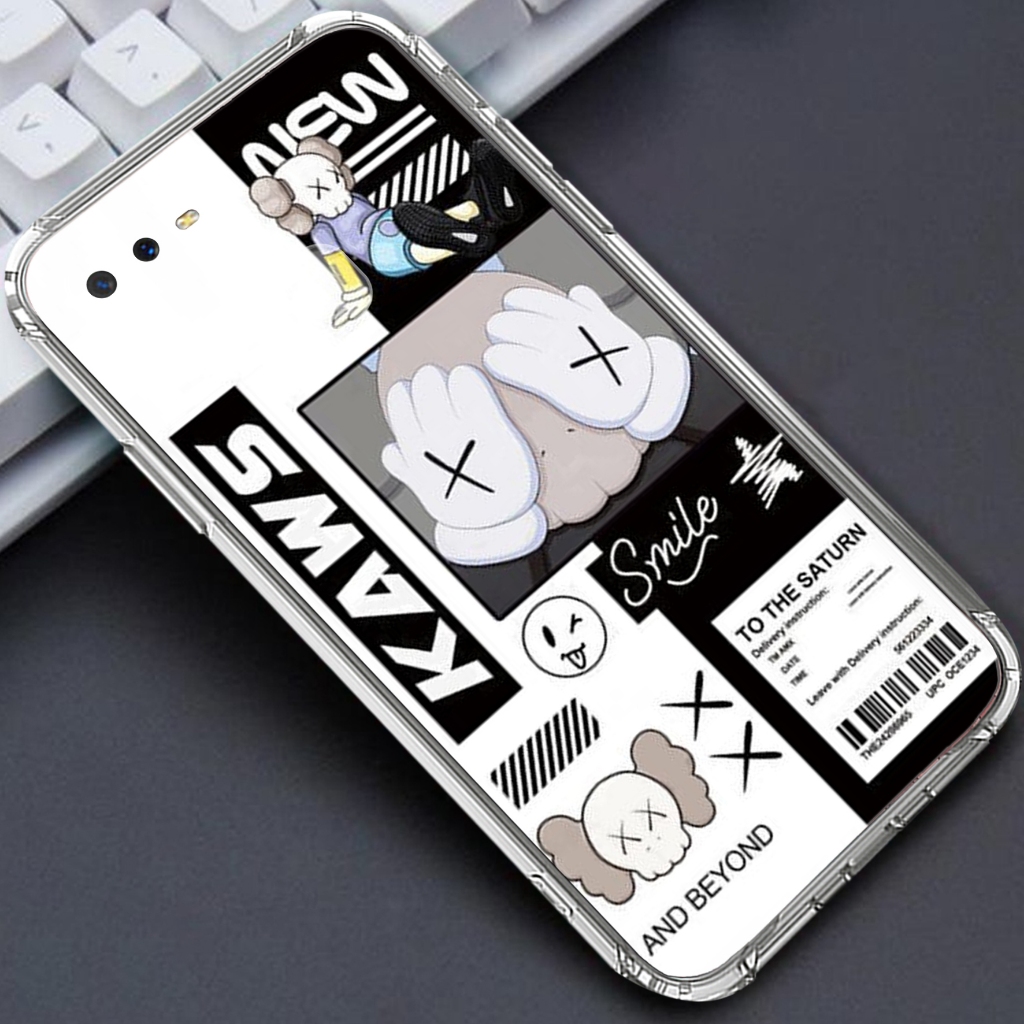 Softcase OPPO A5S /OPPO A12/OPPO A7  - Clear Case  MOTIF  ( WALPAPER ) - Anticrack - Case Bening - S