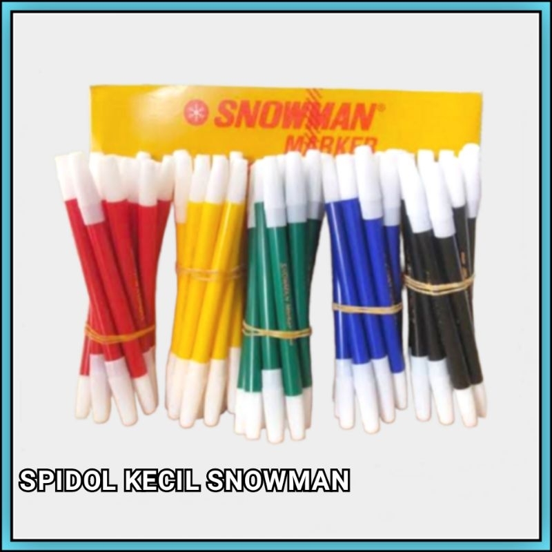 

1 Pcs Spidol Snowman Kecil Hitam, Biru, Merah, Kuning, Hijau