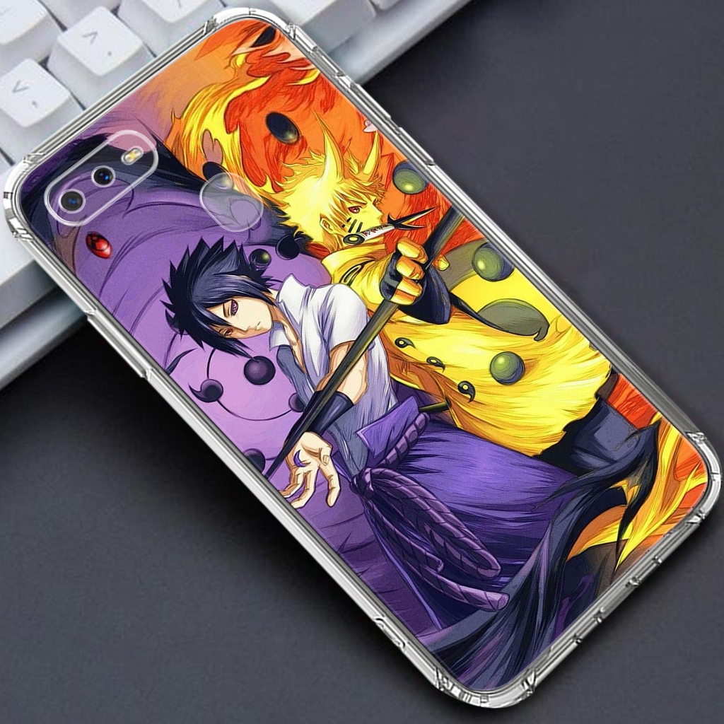 Softcase OPPO A5S /OPPO A12/OPPO A7  - Clear Case  MOTIF  ( SASUKE ) - Anticrack - Case Bening - Sof