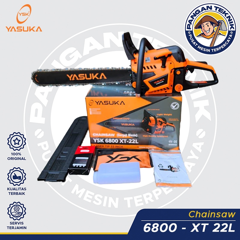 Gergaji mesin (CHAINSAW) YASUKA 6800S - 22 LT XT | CS 6800 XT S-22LT | MESIN GERGAJI KAYU