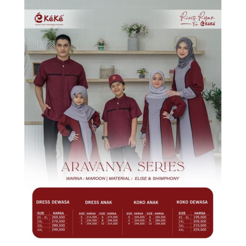 SARIMBIT NEW ARAVANYA SERIES (RICIS RIYAN) MAROON BY KEKE