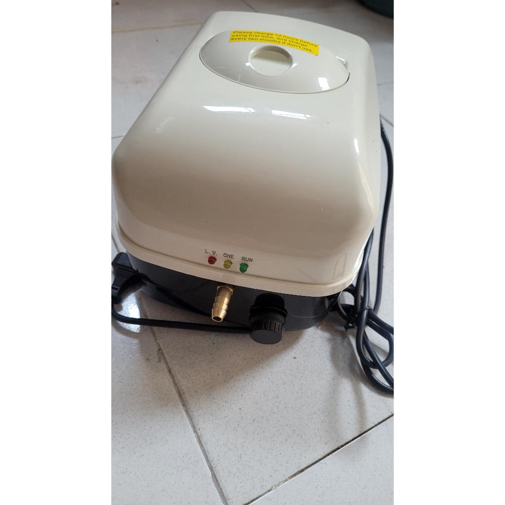 Aerator Baterai DC AC Kolam Aquarium Sun Sun YT 838 Pompa Udara Air Bekas