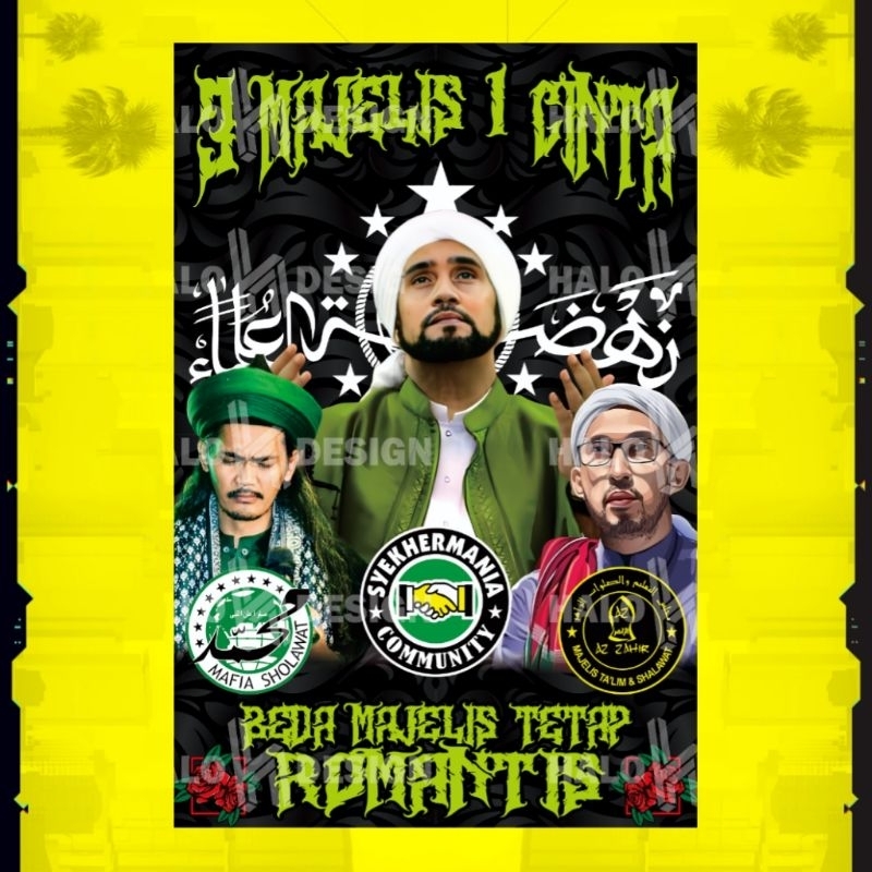 Bendera Sholawat 3 Majelis 1 Cinta Romantis