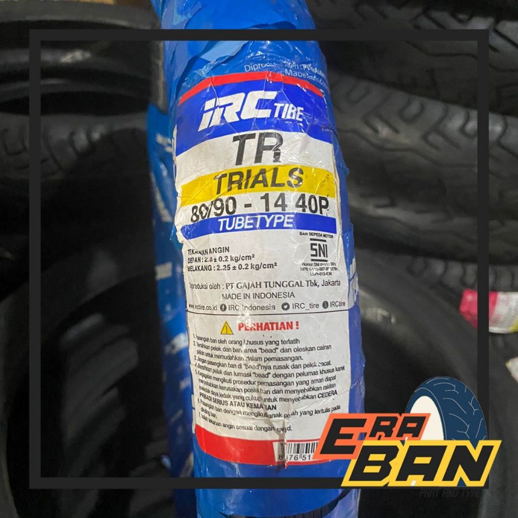 BAN LUAR IRC TR 80 90 RING 14 TUBETYPE