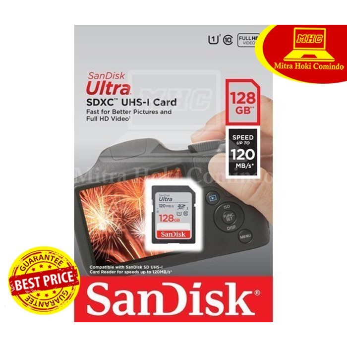 SD CARD SANDISK 128GB SD CARD SANDISK ULTRA 128GB 120MBPS SDSDUN4