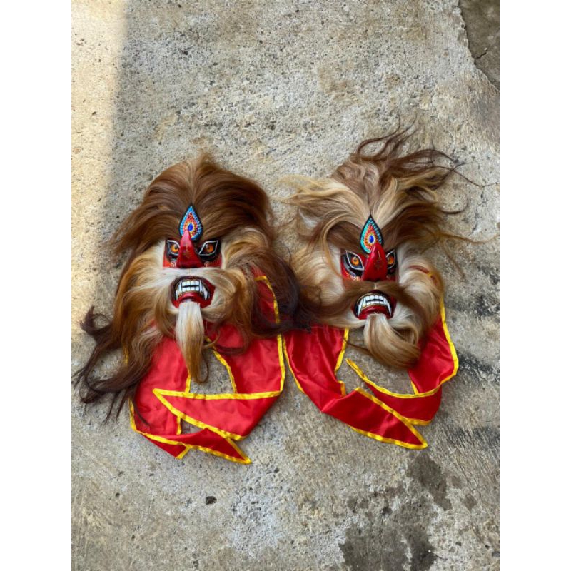 GANONGAN DEWASA MODEL SIUNGAN MUKA MERAH RAMBUT SAPI JAMBUL SEMU KUDA