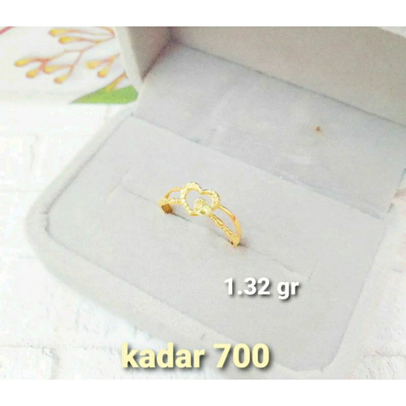 Cincin love polos.Emas kadar 700/16K.Emas asli,emas tua.