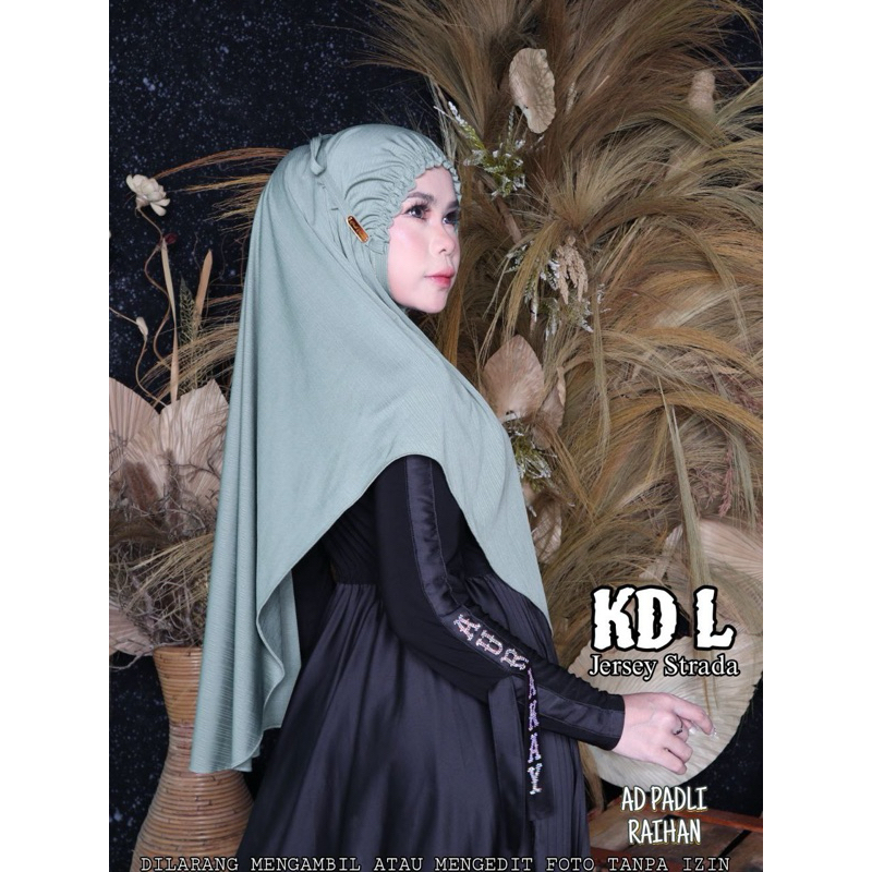 JILBAB DAILY INSTAN SYARI KERUT DAHI TALI BELAKANG POLA V JUMBO UKURAN L BAHAN JERSEY STRADA ORI PAD