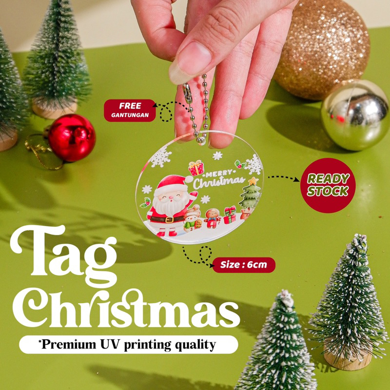 

Hang Tag Natal Akrilik | Gantungan Hampers Christmas Acrylic READY STOCK