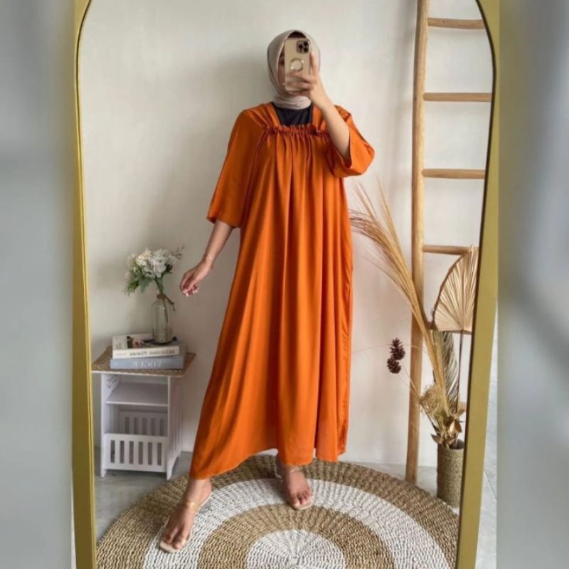 DASTER PANJANG POLOS JUMBO DASTER POLOS JUMBO DASTER FUJI KERUT DADA KEKINIAN