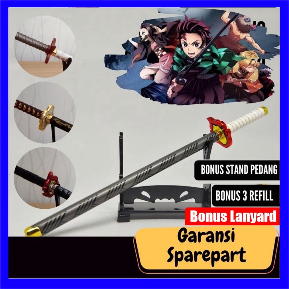 GROSIR Pena Pulpen Pedang Sword Pen Anime Demon Slayer Kimetsu no Yaiba buruan