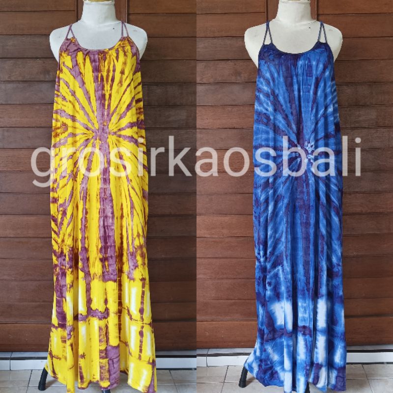 Long Dress Tali Bahan Kaos Jersey Adem