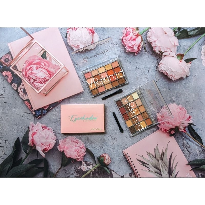 ✨ VRskin.id ✨ FREE BUBBLE WARB - PALLET EYESHADOW LAMEILA SOFT PINK 20 WARNA