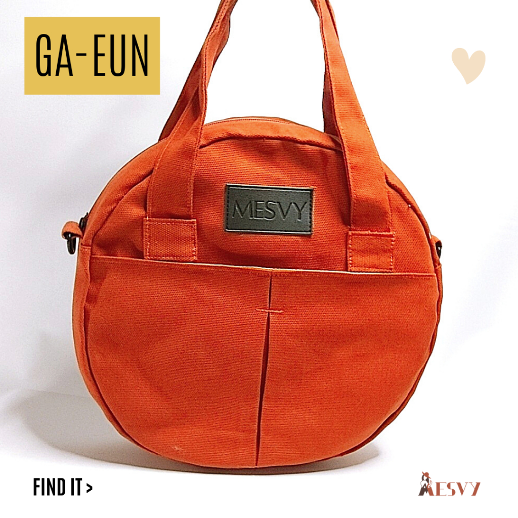 [ Ga Eun bag brick ] Mesvy Totebag Sling bag bulat Tas Kanvas Multifungsi Korean Style Aesthetic