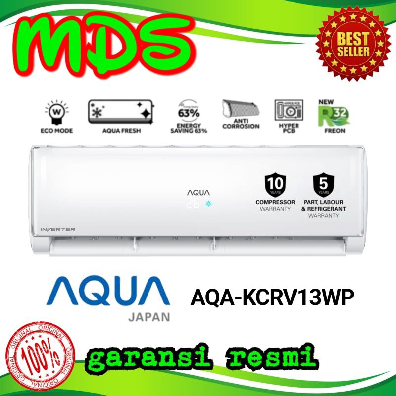AC AQUA JAPAN AQA-KCRV 13 WP INVERTER AC 1.5PK AQA - KCRV 13 WP HARGA UNIT ONLY