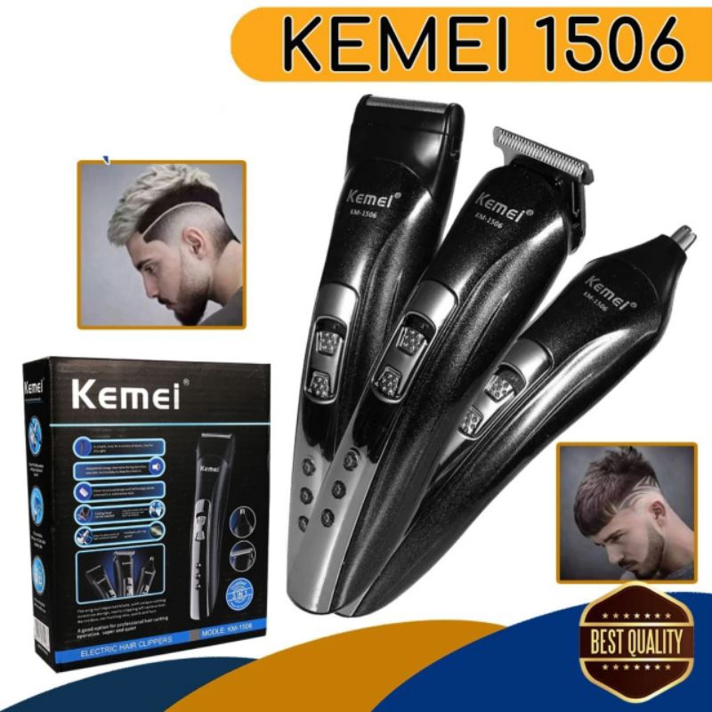 KEMEI 1506, mesin alat cukur rambut elektrik portabel