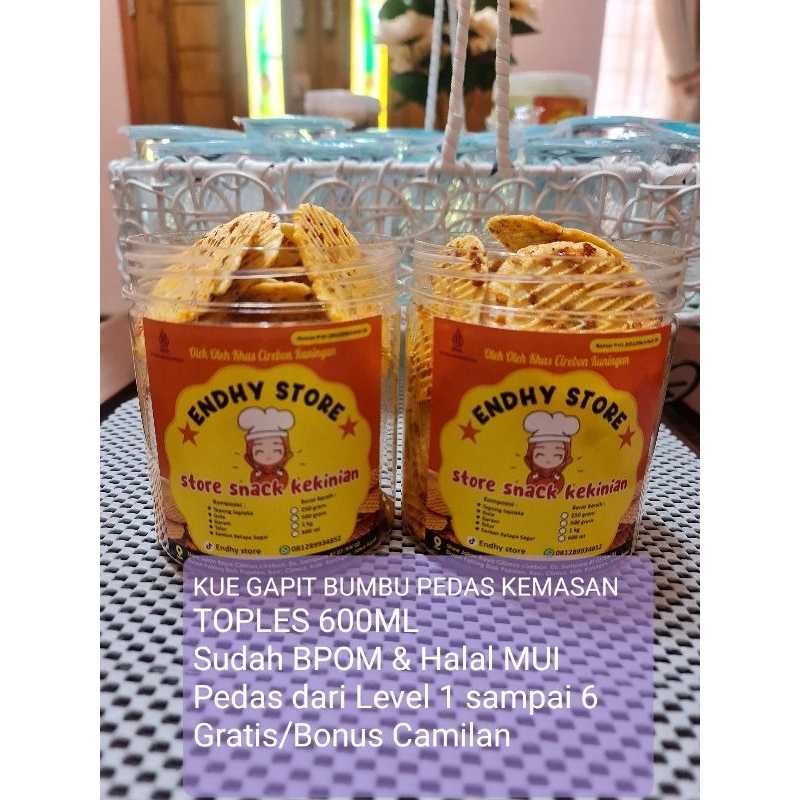 

KUE GAPIT KHAS CIREBON VARIAN BUMBU SEBLAK PEDAS KEMASAN TOPLES 600ML