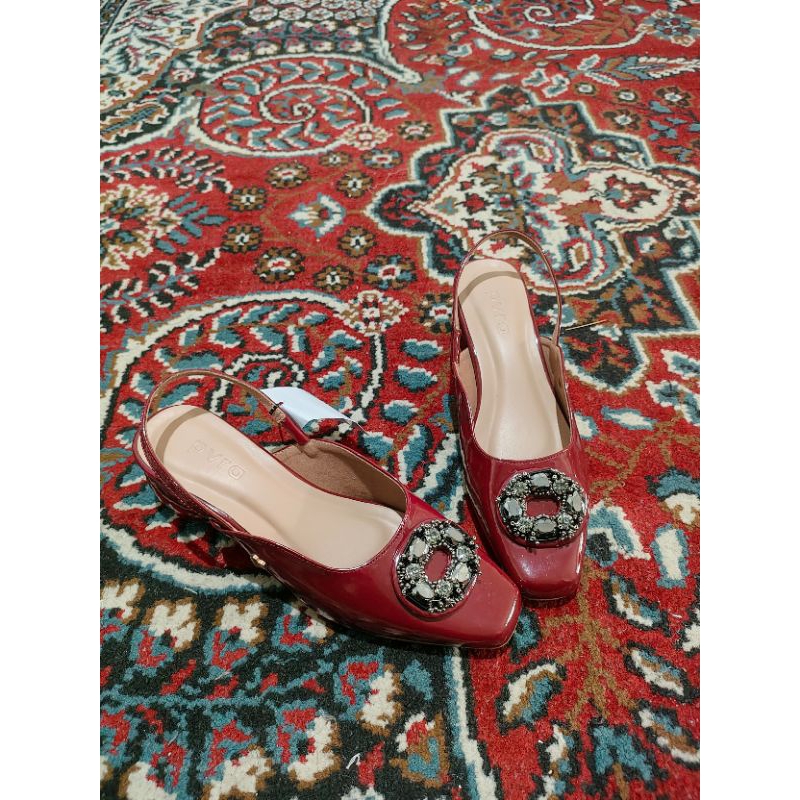 Booked Sepatu PVRA OFFICIAL Sandal Wanita Miley Heels Maroon JANGAN CO SELAIN KA SEPILL