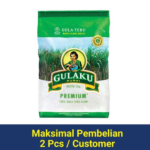 

0B65ON54 GULAKU GULA TEBU PREMIUM PUTIH 1 KG ➽Ready