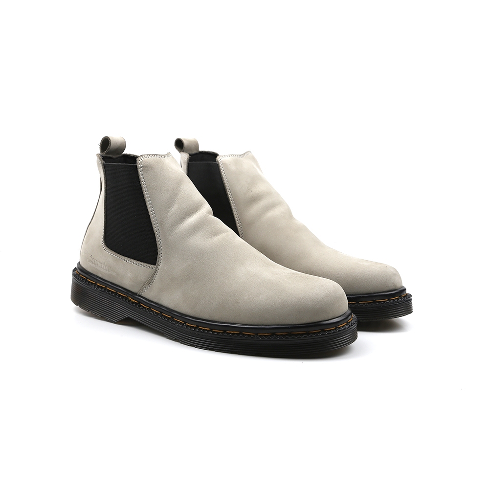 Mancow Chelsea Boots Crazy Horse Broken White Sepatu Formal Pria Wanita Original Kulit Asli