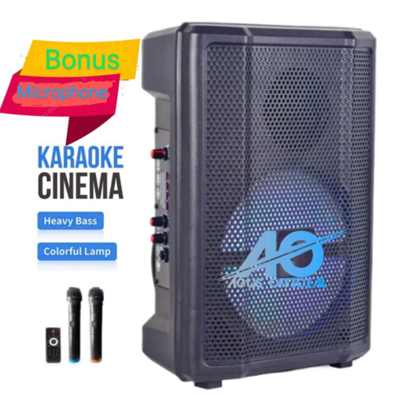 MODEL TERBARU 2MIC SPEAKER BLUETOOTH SUPER BASS FLECO 8606 AB MIC DOUBLE POWER X BASS RADIO MP3