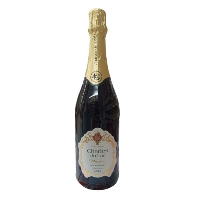 

charles du lac sparkling red grape non alcoholic 750ml