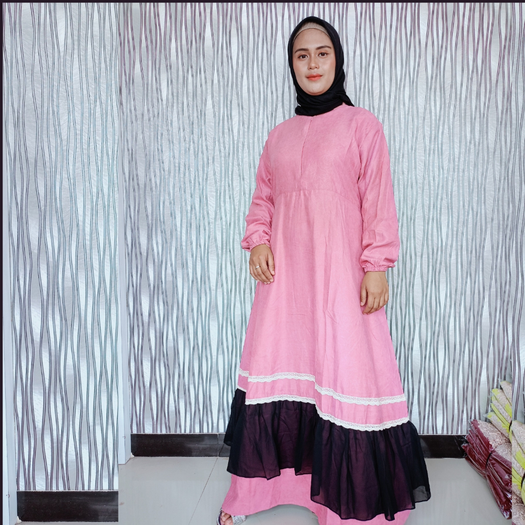 Gamis Syari Dress Muslim Wanita Ibu Ibu Jumbo