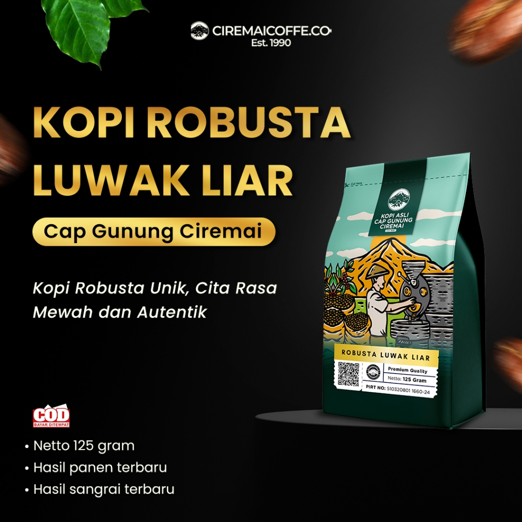 

Kopi Robusta Luwak Liar Cap Gunung Ciremai