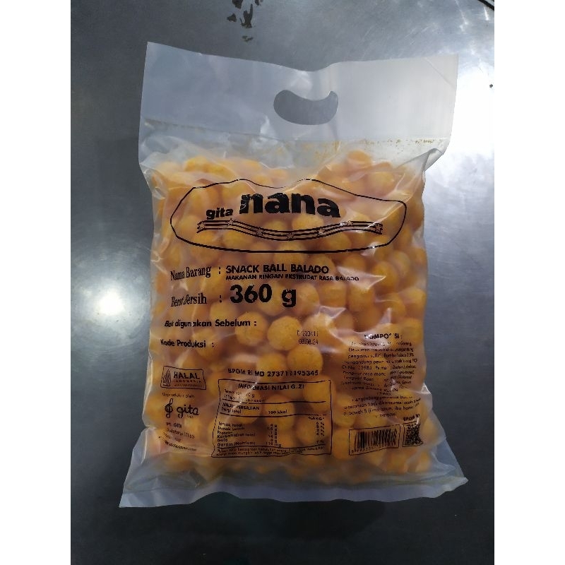 

Snack Camilan Nana chiki ball I stick balado