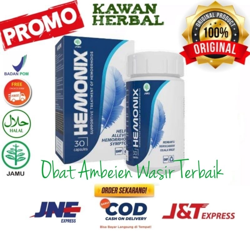 HEMONIX Original 100% Asli Hemonix Obat Ambeien Wasir Herbal Terbaik BPOM