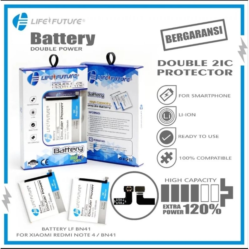 BATRE BATERAI LIFE FUTURE XIAOMI NOTE 4 BN41