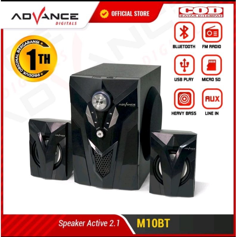Speaker Aktif Multimedia Advance M10BT / Speaker Bluetooth Bass Advance / Speaker 2.1 Advance M10BT 