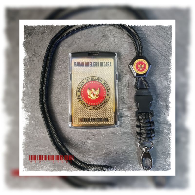 

tactical id card lencana plat set lanyard holder custom logo TNI POLRI KEJAKSAAN BIN BNN KPK KPU INSTANSI PEMERINTAHAN DPR