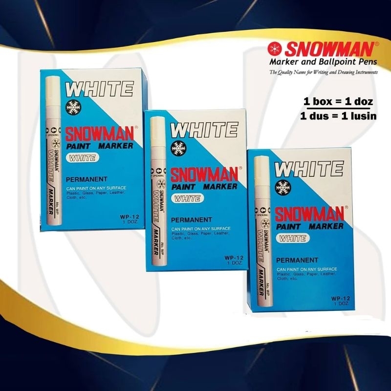 

Spidol Snowman Permanen Putih dan Gold WP/GP-12