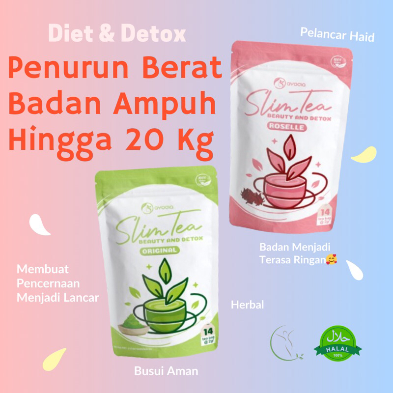 [BPOM] TEH HERBAL PELANGSING DAN PELUNTUR LEMAK/ SLIMTEA BEAUTY & DETOX/ PELANGSING HERBAL/ TEH PELA