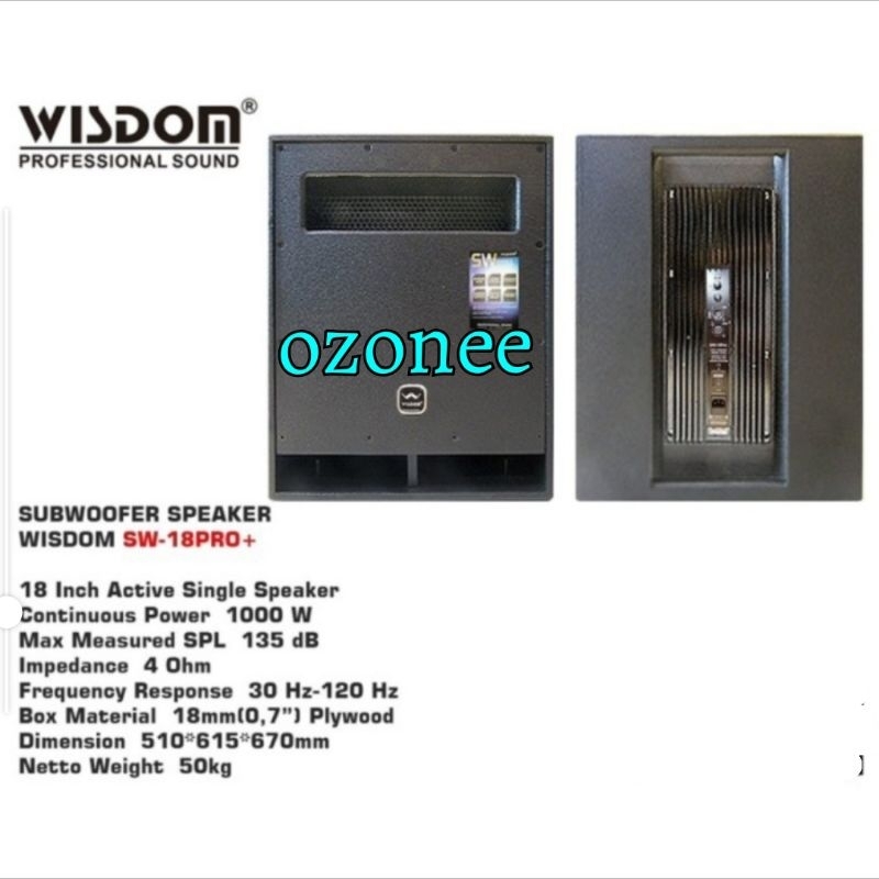 Subwoofer Wisdom SW 18 pro+ 18 Inch Wisdom SW18Pro+ Original