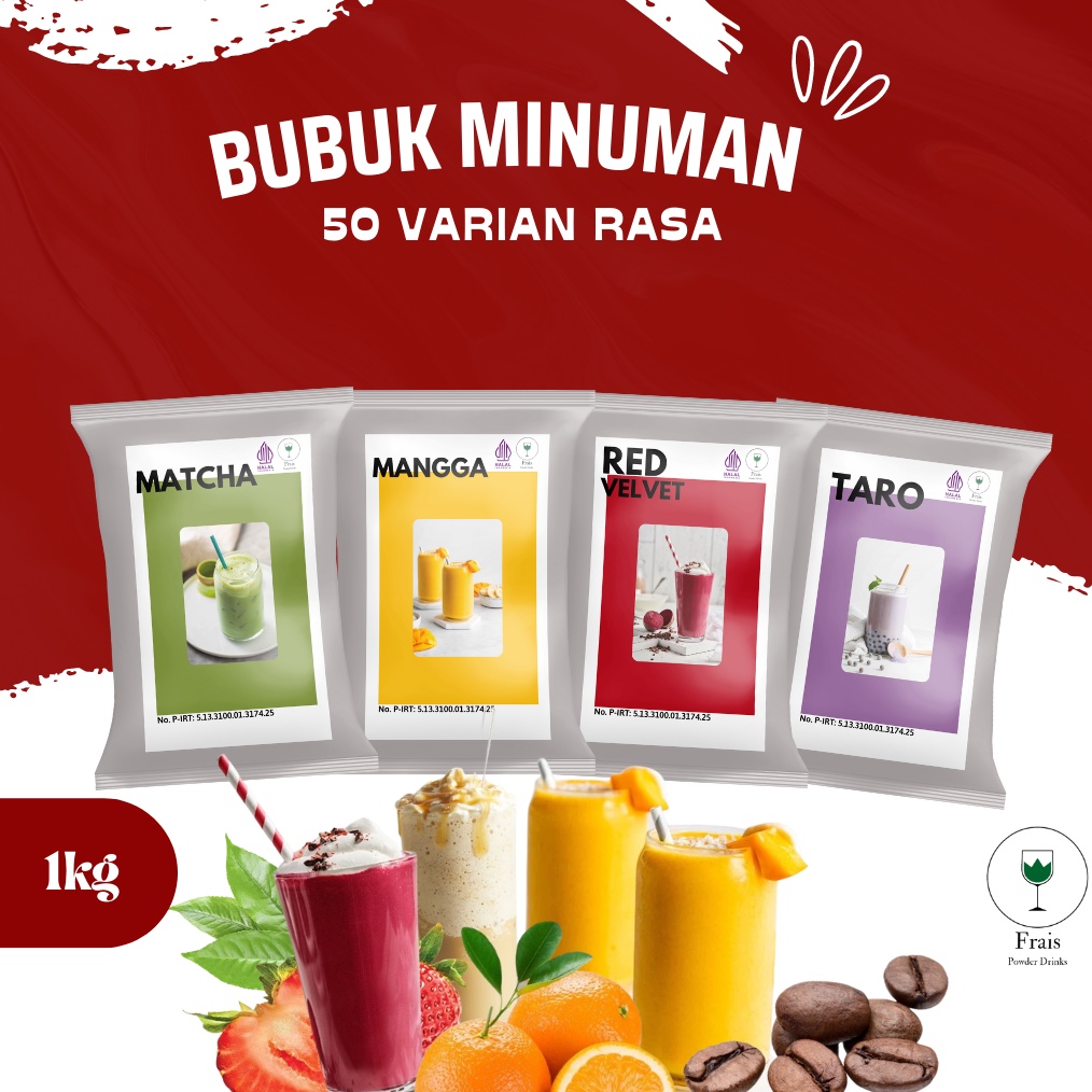 

12.12 Product HOT BUBUK MINUMAN RASA 1KG / SERBUK MINUMAN ANEKA RASA / BUBUK MINUMAN KEKINIAN / MINUMAN INSTAN / MINUMAN BOBA / BOBA DRINKS !!!