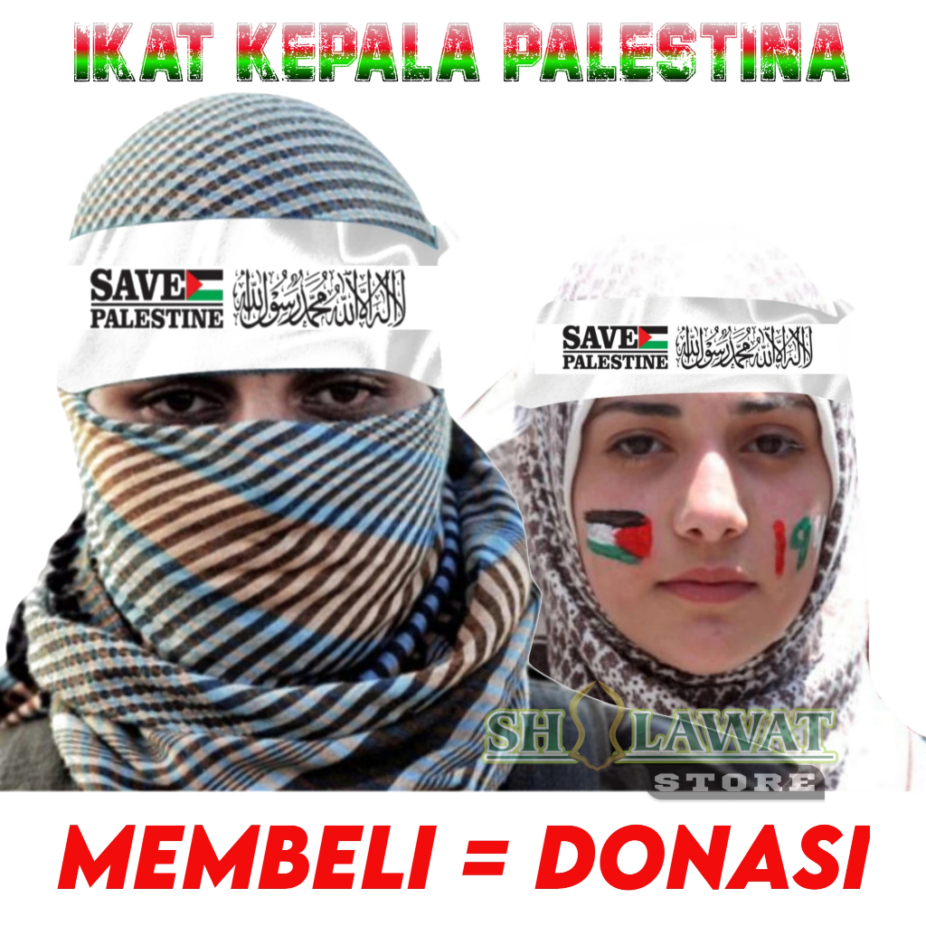 Ikat Kepala Palestina / Ikat Kepala Bendera Palestina / Ikat Kepala Palestina Anak / Ikat Kepala Sav