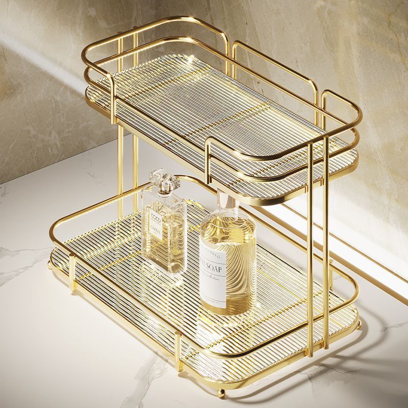 HOMEDEKOR#8DNN Rak Kosmetik 2 Tingkat / Tempat Kosmetik / Rak Kosmetik Gold / Rak Wastafel