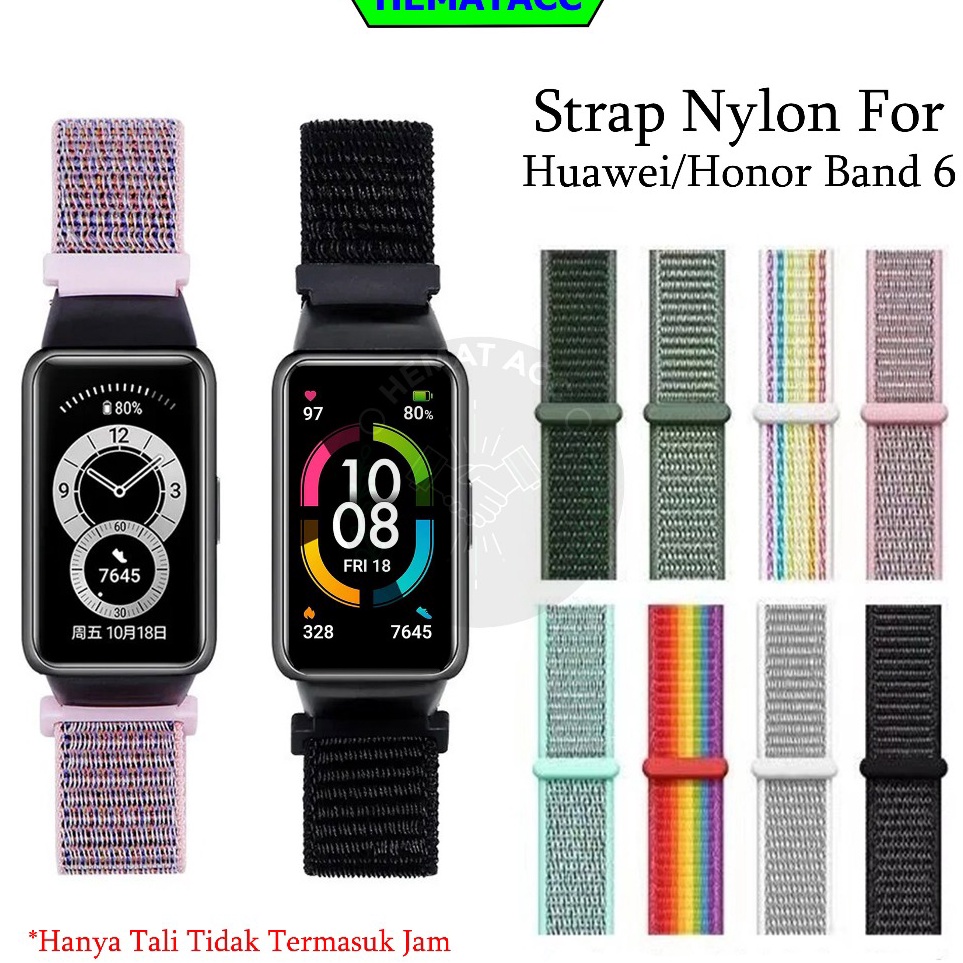 Strap Huawei Band 6 Nylon Quick Dry Lembut Tali Jam Nilon Honor Band 6 Strip Hematacc