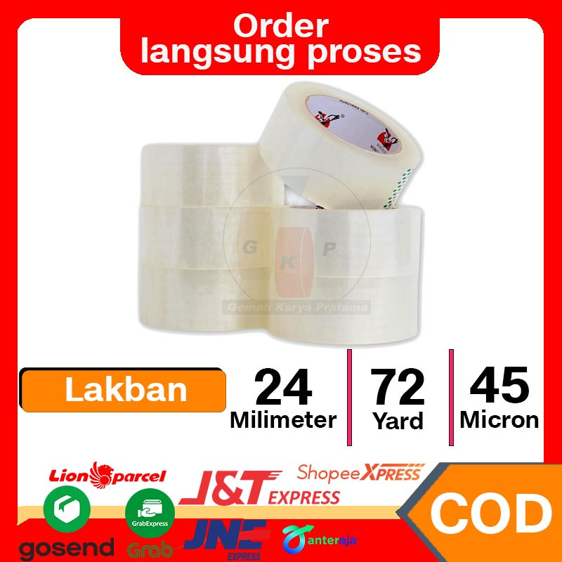 

Lakban Bening 24mm 72 yard 45micron