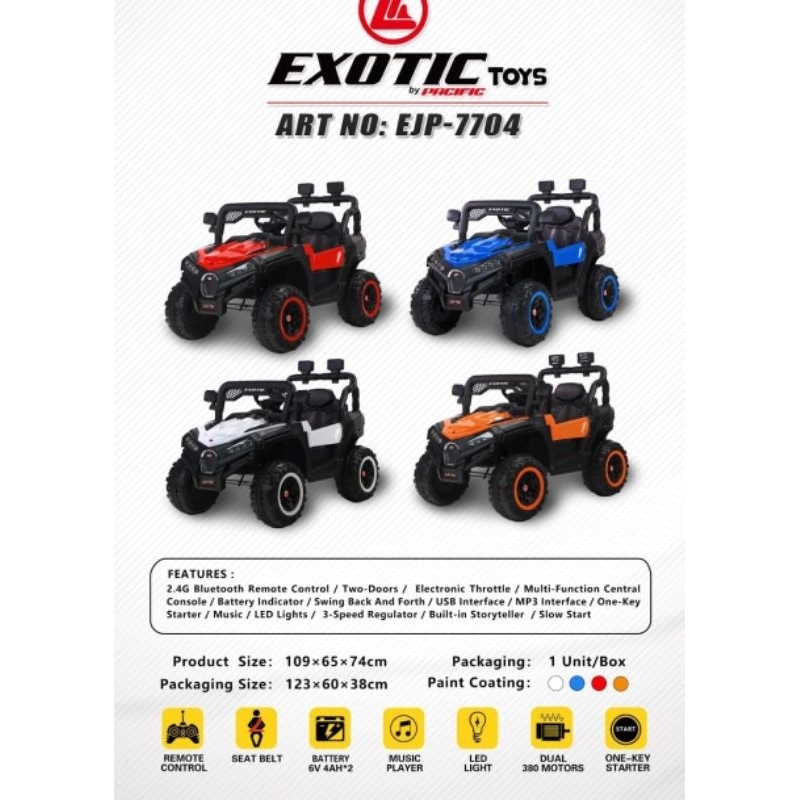 Mobilan Aki Anak Jeep EJP-7704 EXOTIC