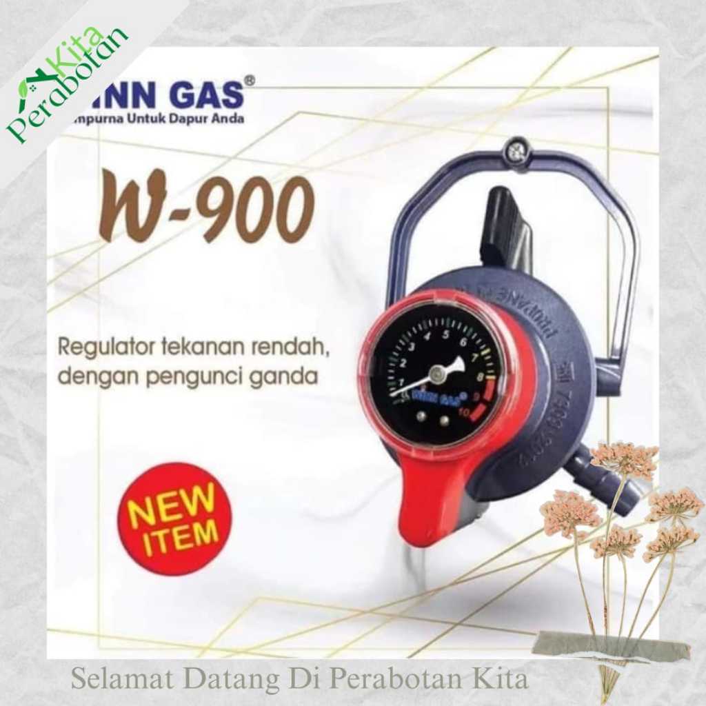 WIN GAS REGULATOR TEKANAN RENDAH DENGAN PENGUNCI GANDA W-900 M//Regulator kompor gas winn gas W 900 