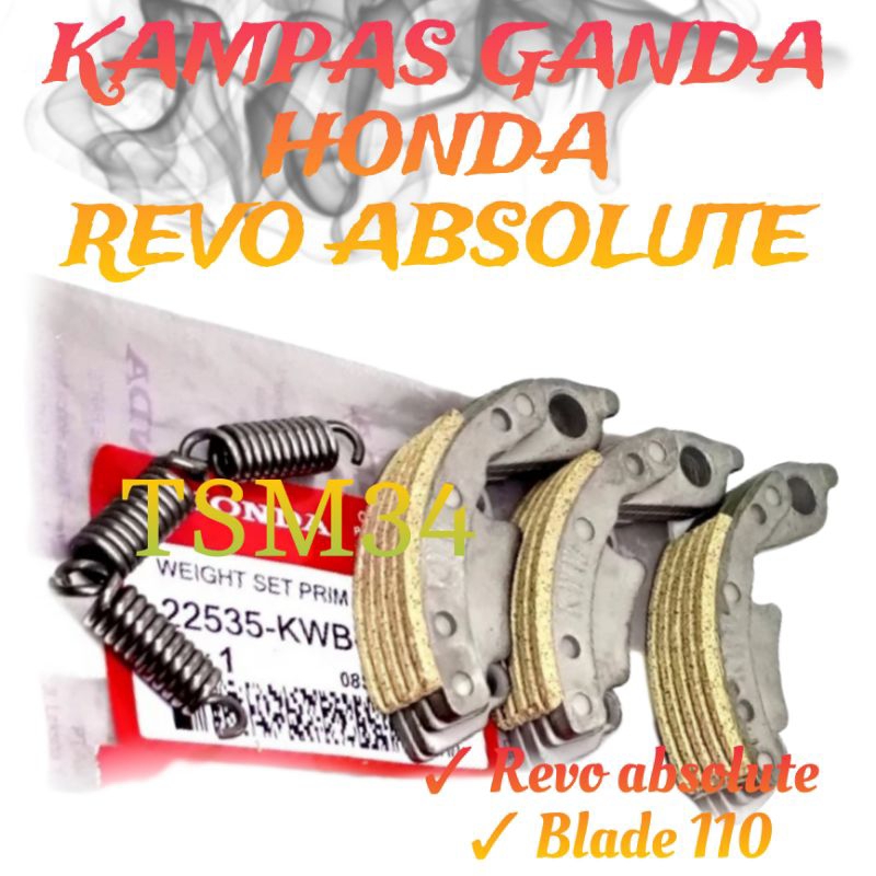 kampas ganda Revo absolute Blade 110 karburator / kampas kopling ganda Blade 110 Revo absolute ( KWB