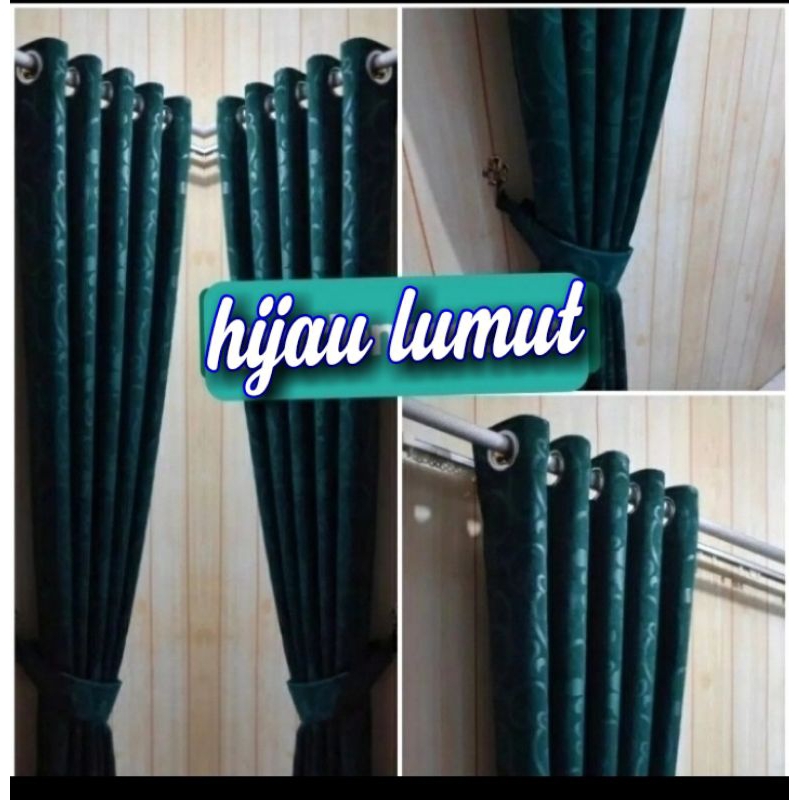 Gorden embos polos pintu kamar Gorden jendela panjang ordeng pintu dan jendela