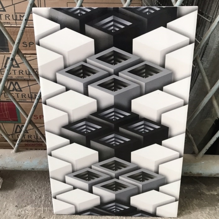 Terlaku. keramik dinding 25x40 hitam putih 3D GLOSSY/ keramik dinding kamar mandi/ keramik dinding dapur/ keramik dinding putih hitam motif 3D/ keramik dinding hitam motif 3D.