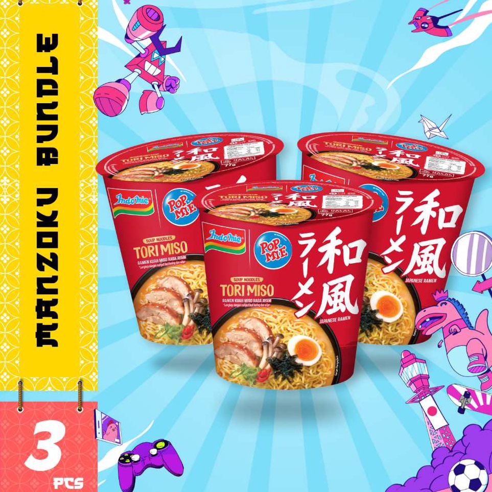 

RWFJ4408 9.9 BRANDS FESTIVAL Pop Mie Tori Miso Ramen - 3 Pcs