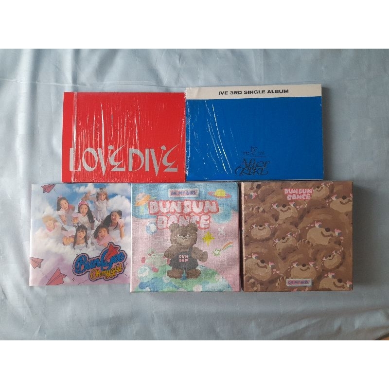 oh my girl omg ive album only oh my girl bungee jump dun dun dance ddd ive love dive red after like 